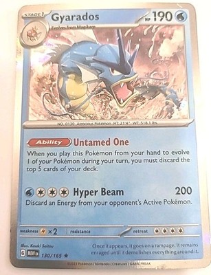 Pokemon TCG Gyarados 130/165 Scarlet & Violet 151 Rare Collectible Gamer