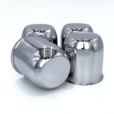 4-pack Chrome 2.95 Push-through Center Caps For Auto Truck Trailer Wheels ...