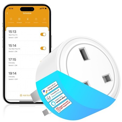 Smart Plug WLAN Timer Steckdose mit Energieüberwachung Mini Fernbedienung Stecker