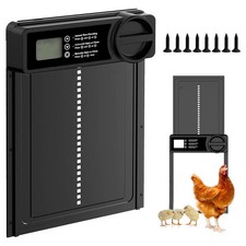 Automatic Chicken Coop Door, Large Chicken Door with Timer & Manual Control, ...