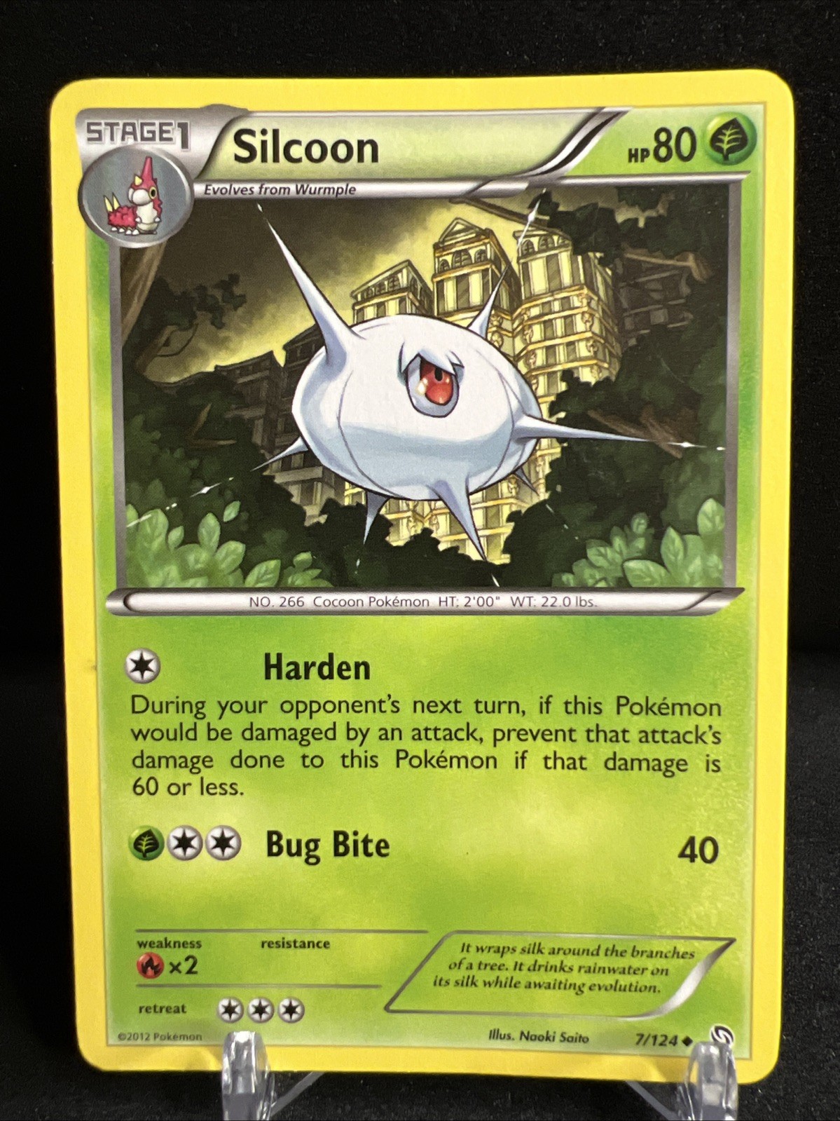 Pokemon TCG · Silcoon 7/124 · BW: Dragons Exalted (2012)