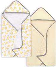Burt's Bees Baby Hooded Towel Little Ducks Organic Cotton 2 Pack