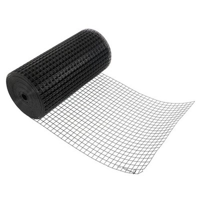 Black Dip Plastic  1''x1'' Electric Welding Mesh 24'' x 100' For Plant Garden Net