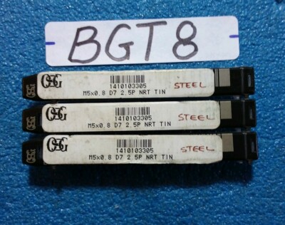 OSG  M5X0. 8 D7 2. 5P NRT TIN  3 pcs