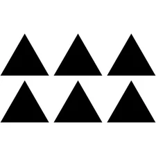 6 Triangle Pack 4" Vinyl Decal Car Window Sticker Shapes Art