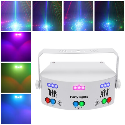 RGB Strobe Lichteffekt LED Laser Projektor Disco Party Bühnenbeleuchtung 15-Eye
