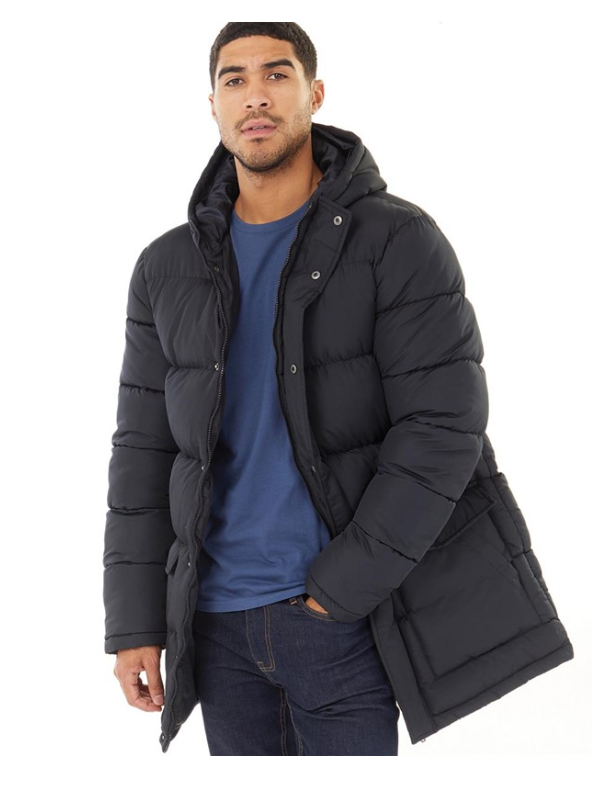 Giacca parka uomo French Connection fila nero