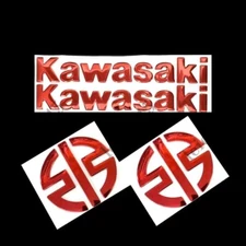 red motorcycle fuel tank emblem decals bike body badge stickers for H2R