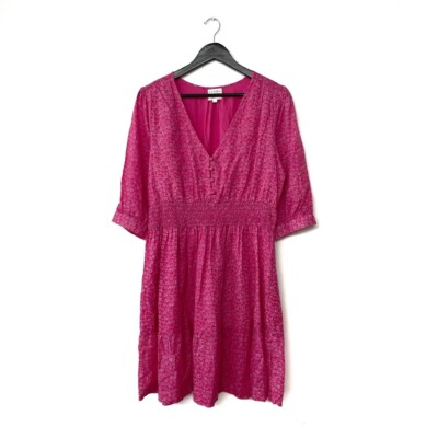 aspiga pink dress Aspiga Womens Sustainable Annie Maxi Organic Cotton Summer Wedding Guest Evening Dress Floral Printed White Pink