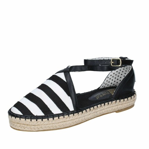 O-JOO espadrillas donna bianco nero beige argento bronzo tela glitter pailettes - Imagen 2 de 20