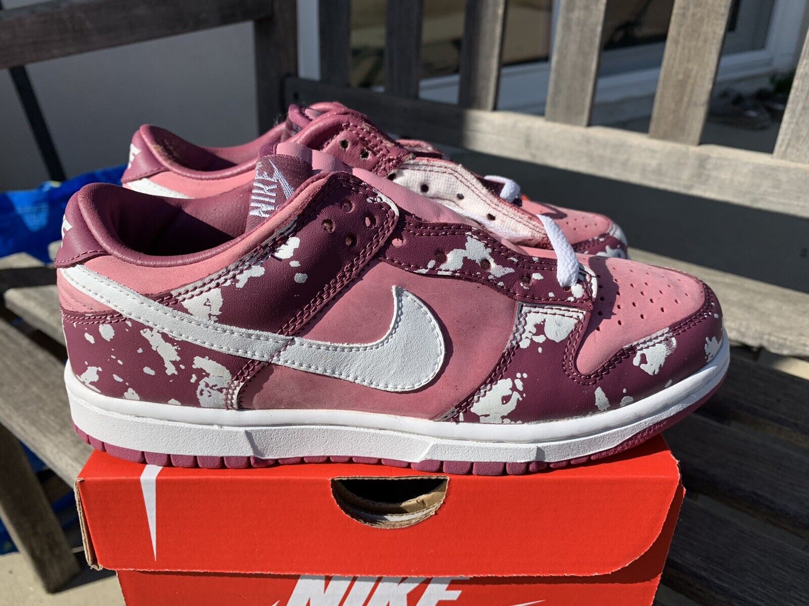 2002 Nike Dunk Low Pink Splatter Sz 7 WMNS/ 5.5 RARE SB Co.Jp Vintage  Supreme