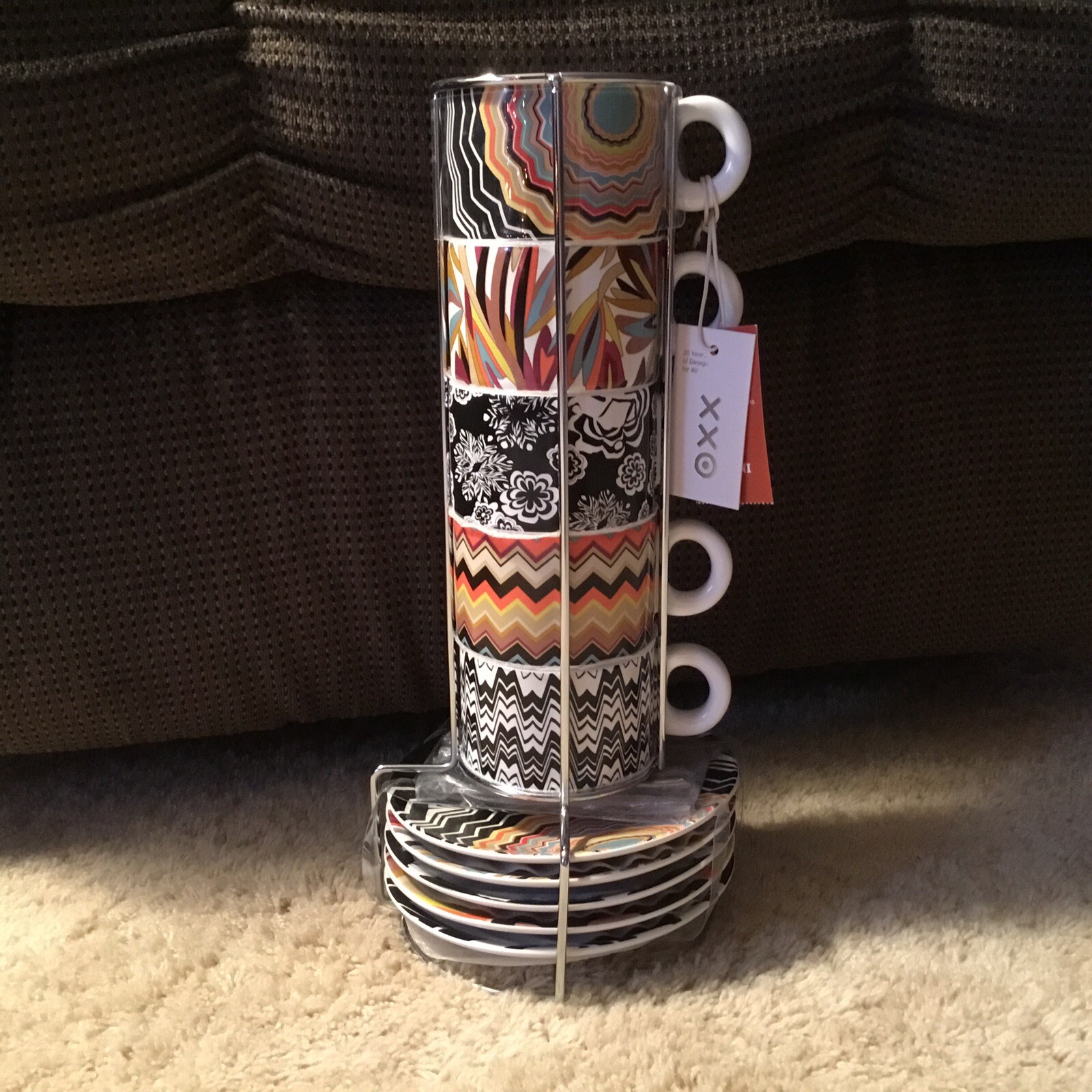 New W Tags Missoni For Target 16 Piece Espresso Mug Tea Cup And