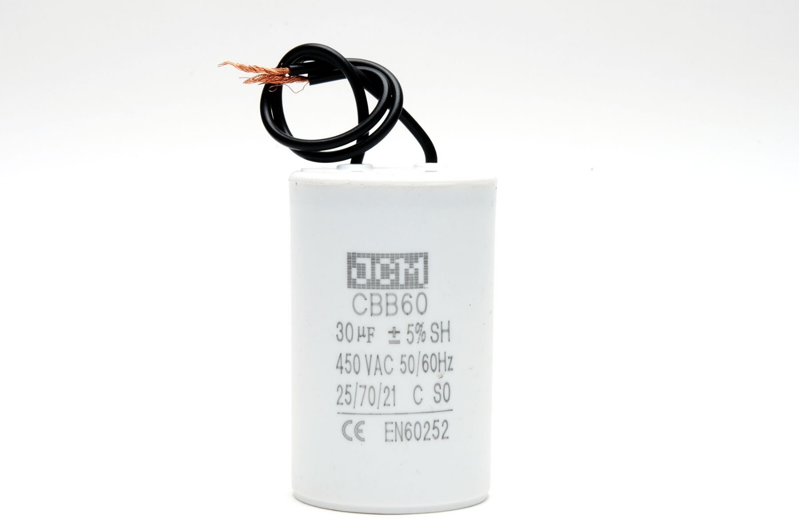30UF 450VAC Wire Motor Run Capacitor 450V AC CBB60 30 UF Round White 50