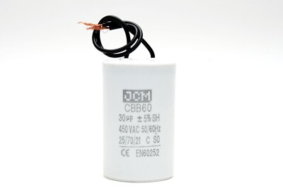 30UF 450VAC Wire Motor Run Capacitor 450V AC CBB60 30 UF Round White 50/60HZ Cap