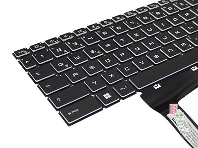 DE - Tastatur mit Weiß Beleuchtung für MSI Katana GF66 12UGS-261, GF66 12UGS-602