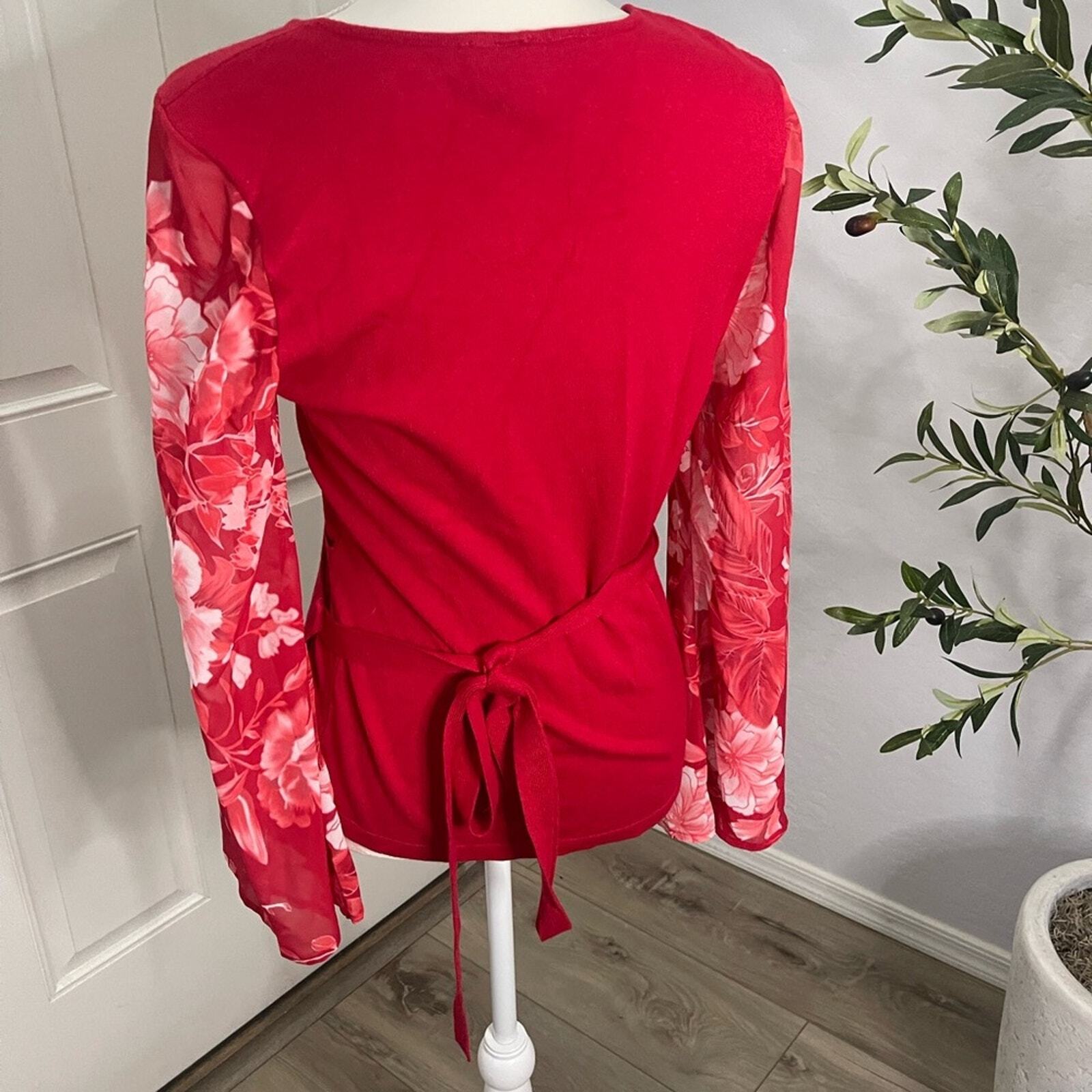 Red Wrap Blouse - image 2