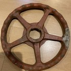 VINTAGE 10” CAST IRON STEAMPUNK SHUT OFF VALVE STOCKHAM Wheel Art Crafts — photo 5