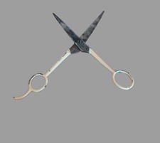 Vintage Forged Steel Barber Scissors Made in the USA Yellow Handles