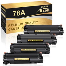 4 Pack CE278A Toner For HP 78A LaserJet Pro M1536DNF MFP P1560 P1566 P1606DN