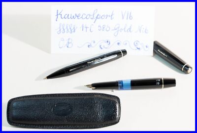 E Merck KAWECO Sport V16 Set 1.2 Pencil & Fountain Pen, Nib OB 14K Gold