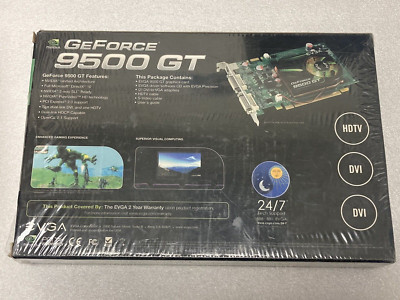 EVGA NVIDIA GeForce 9500 GT  1GB DDR2 PCI Express x16 Graphics NEW SEALED