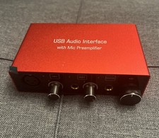 USB Audio Interface w/Mic Preamplifier 2 in 2 out USB Audio Interface