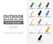 |COVER ONLY| Knife Edge Outdoor Decorative Bolster Pillow for Porch Swing Sofa