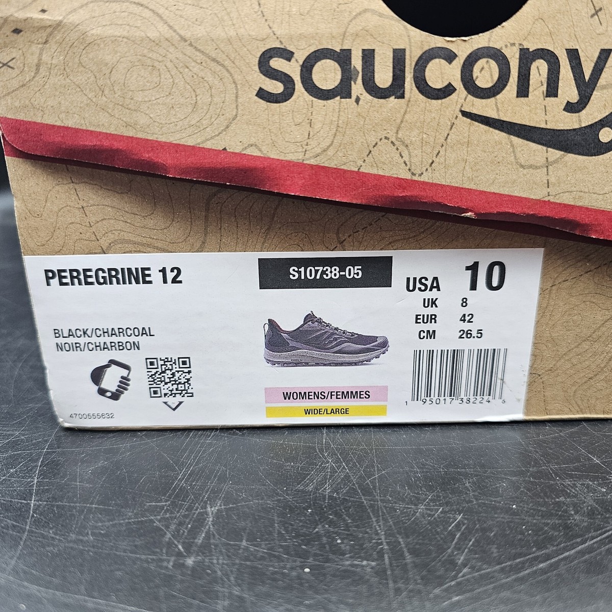 Saucony Women's Peregrine 12 Trail Running Shoe Black Charcoal