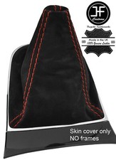 ROT FADEN SUEDE SCHALTMANSCHETTE SCHALTSACK F?R OPEL MOKKA 2012-2018