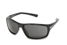 Nike Sunglasses Adrenaline Men's Plastic Wrap Black 65mm Grey Lens FQ4602-001