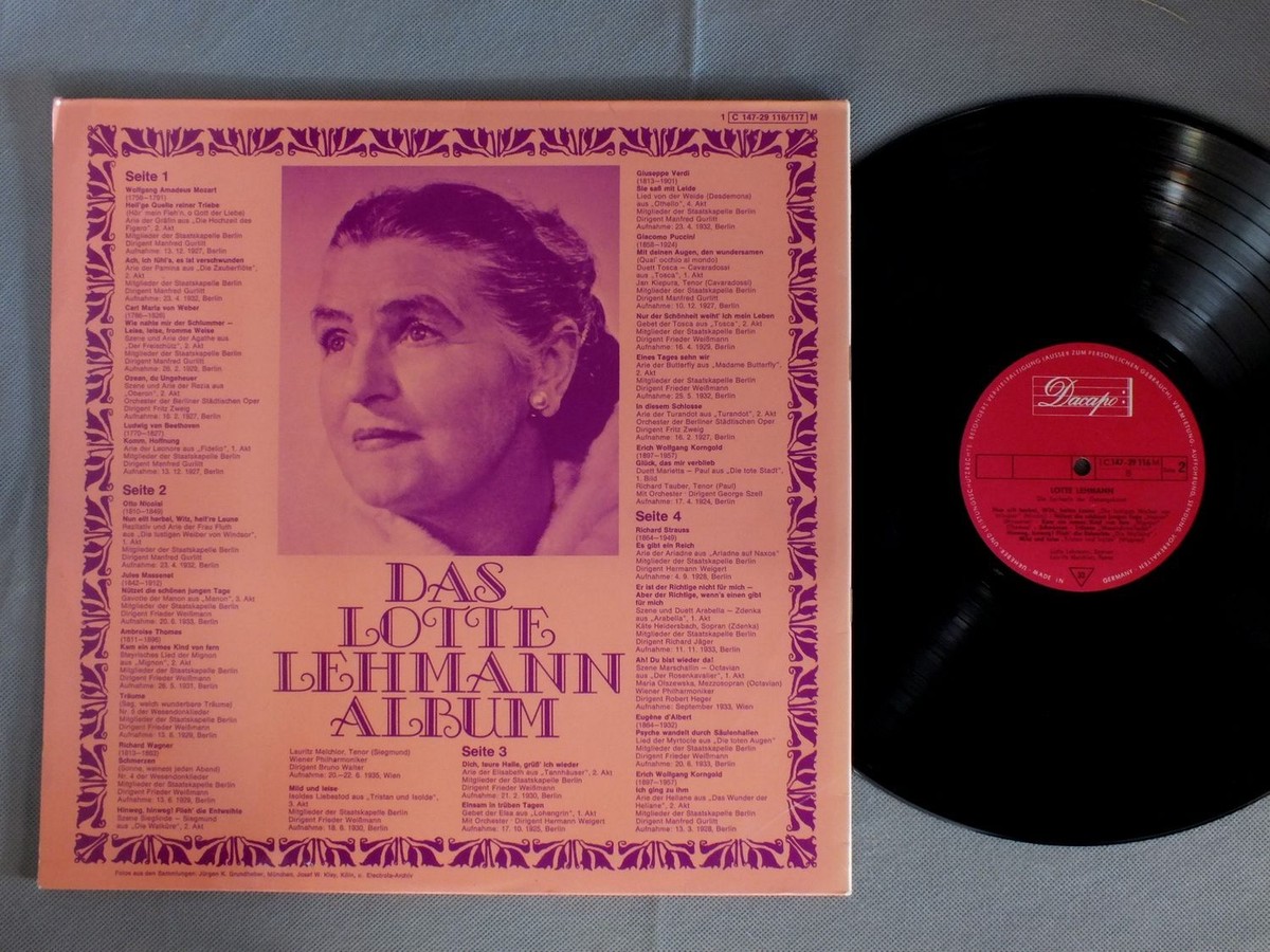 LOTTE LEHMANN/ALBUM GER 1C147 29 116-117M | eBay UK