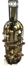 Black Wire Wine Cork Holder - Bottle Shaped 