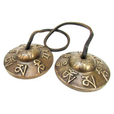 Tingsha Cymbals Brass Bells Handmade / Campanas de Platillos Tingsha de Lat n