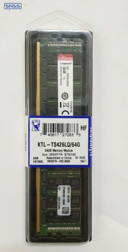 LENOVO Kingston DDR4 64GB 2666MHz ECC KTL-TS426LQ/64G QuadR LR MemoryEX VAT £174 - Afbeelding 1 van 3