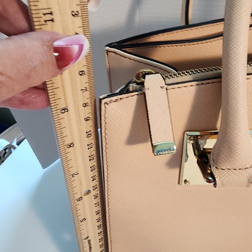 Calvin Klein Double Handled Satchel Handbag Nude/Light Pink Leather READ DESCRIP - Picture 23 of 24