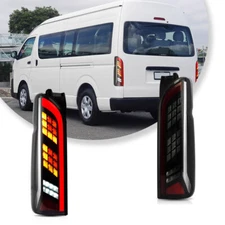 Vland Tail Lights Assembly For 2005-2018 Toyota Hiace LED Lamps W/Sequential