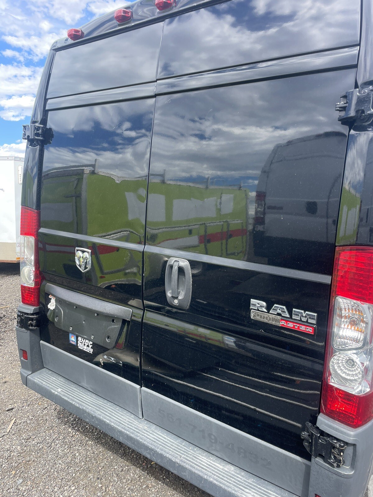 2014-2022 RAM ProMaster Rear Tail High Roof Left and Right Doors Black ...