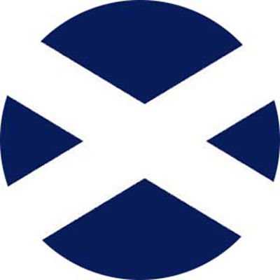   24 essbare Reispapier Cup Cake Toppings, Tortenaufleger - Schottische Flagge, Schottland  