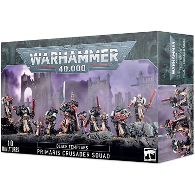 Warhammer 40000 Black Templars Primaris Crusader Squad Unpainted Miniatures Set