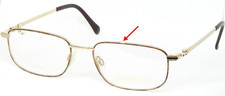 Vintage CHARMANT Titanium EU7720 BR GOLD BROWN GREEN EYEGLASSES 55-18-140 NOTES