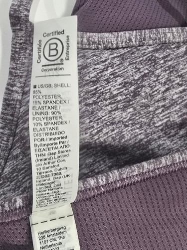 Athleta Girl All Day Softluxe Longline Bra Plum Heather Size L/12 - Picture 11 of 14