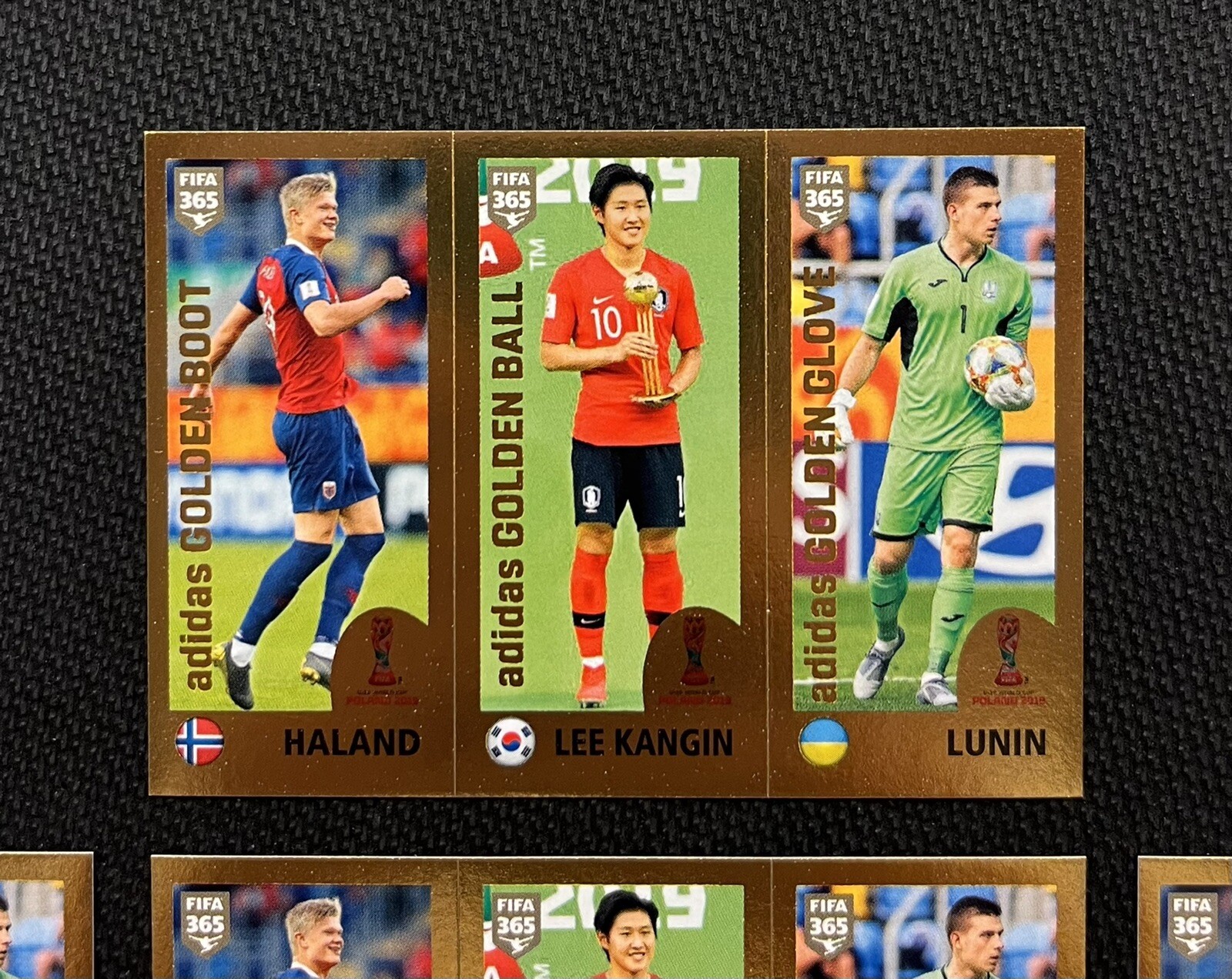 2019 Panini FIFA 365 Erling Haaland Rookie Sticker (BLUE BACK) Lot of 7! RARE view 2