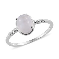 Natural Moonstone Gemstone Ring 925 Sterling Silver Twisted Wire Engagement Ring