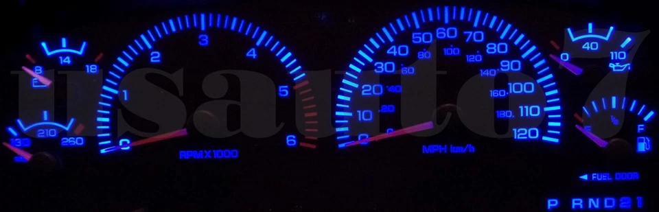 Dash Instrument Cluster Gauge BLUE LED LIGHTS KIT Fits 98-01 Dodge Ram 1500 2500 Foto 3 de 4