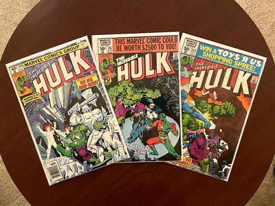 Incredible Hulk #249 #251 & #252 (Marvel 1980) Bronze Age Michael Golden 3-D Man