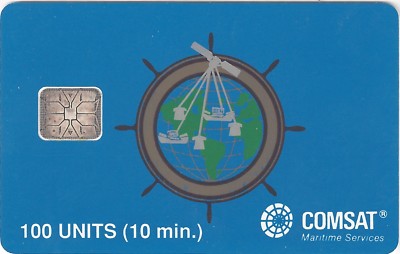 TK 47 telephone card/phonecard Comsat 100u chip S15 silver white bordered