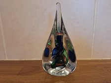 Glass Paperweigh/ Ornament .Swirl. Signed G.C to Base. Excellent Condition.