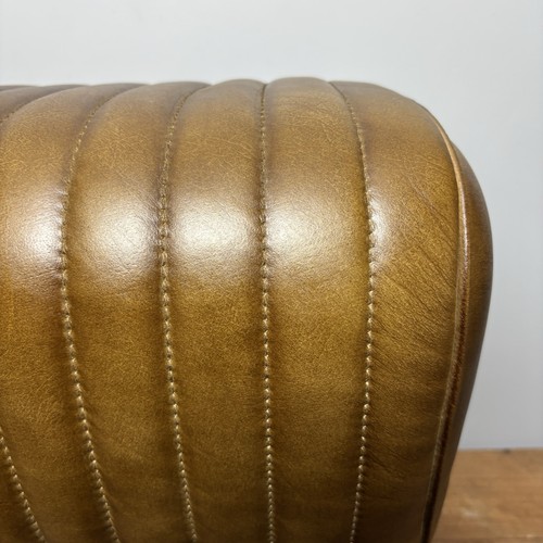 Leather Pommel Horse Footstool- Genuine Brown Leather Footrest - Rustic Stool - Picture 2 of 7