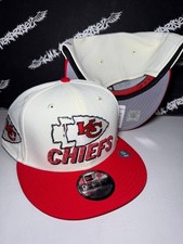 NWT New Era 9Fifty Kansas City Chiefs Cream White Red Snapback Hat
