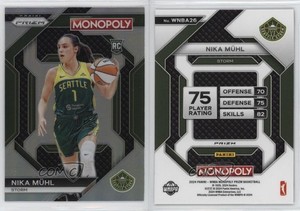 2024 Panini Prizm Monopoly WNBA Skills Silver Nika Muhl Mühl #WNBA26 Rookie RC